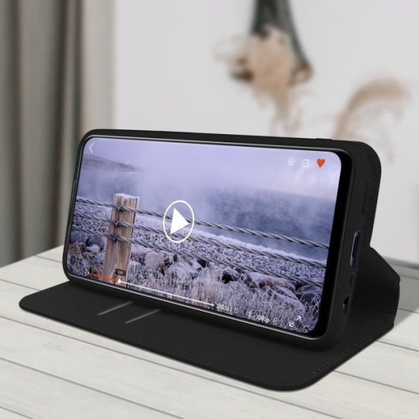 Hölje - Oppo - A72 / A52 - Eco-läder - Magnetisk klaff - Stödfunktion Svart