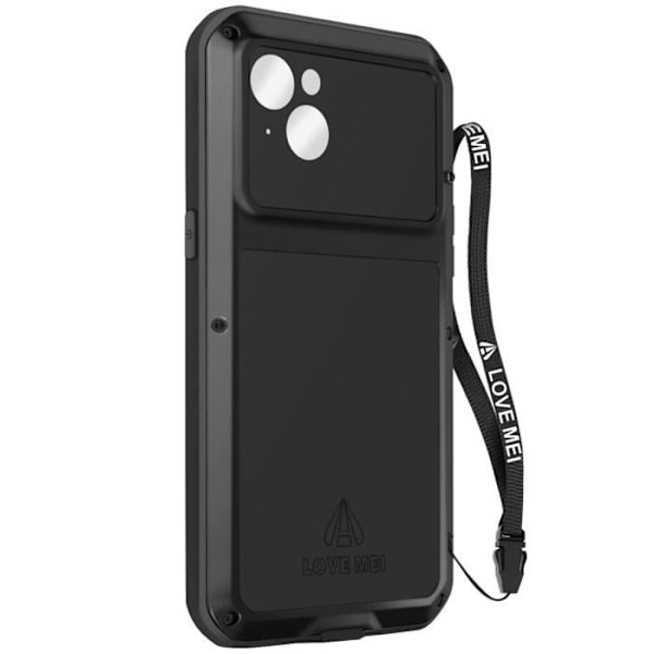 Coque - LOVE MEI - iPhone 14 - Stötbeständig - Vattentät - Motstånd 1.8m Svart