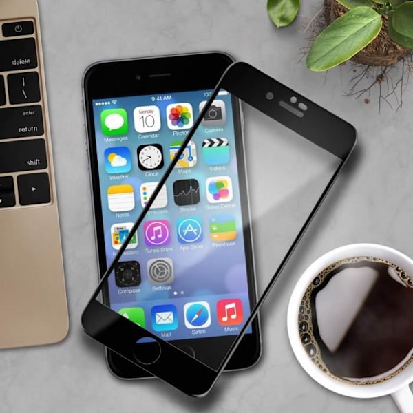 Näyttökalvo - AVIZAR - iPhone 7 Plus ja 8 Plus - Karkaistu lasi - Vakoilunesto - Erittäin ohut Svart