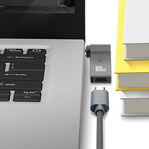 USB-C Opladeradapter - AVIZAR - ADA-100W-C026 - 100W - DC 4.0 x 1.35mm - Lomme-design Grå