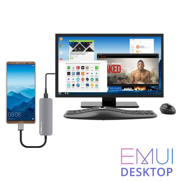 Hub USB Typ C - Akashi - 4 i 1 - HDMI 4K - 2 USB 3.0-portar - Plug & Play