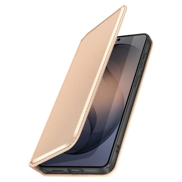 Magnetiskt Flipfodral för Galaxy S26 Ultra Ställfunktion Classic Edition Guld Gul