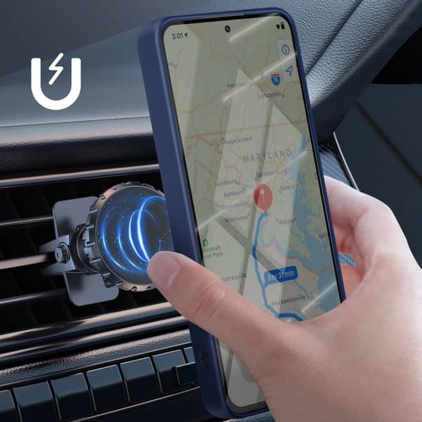 Cover - ADVISER - Xiaomi Note 14 4G - Stødabsorberende - Metalring - Blå Blå