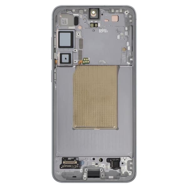 AMOLED Fuldskærm til Galaxy S25 Plus Service Pack med Samsung Sølv Chassis Grå