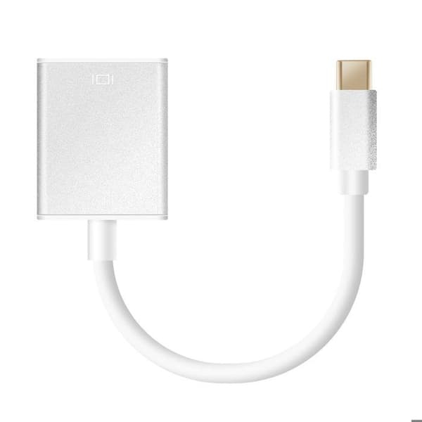 HDMI / USB-C Adapterkabel til Smartphone Bærbar PC Video Ultra HD 4K Hvid