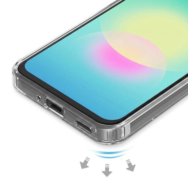 Cover til Galaxy A27 med hård bagside og blød transparent kant Vit