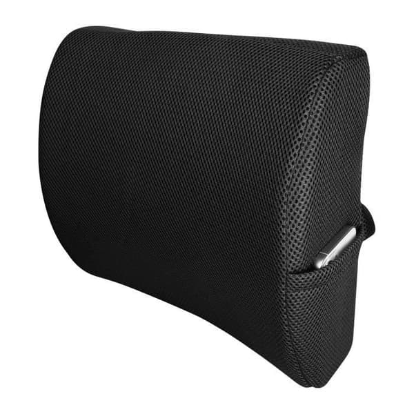 Memory Foam Pude - AVIZAR - Bilsæde - Sort - Opbevaringslomme - 3D Komfort Svart