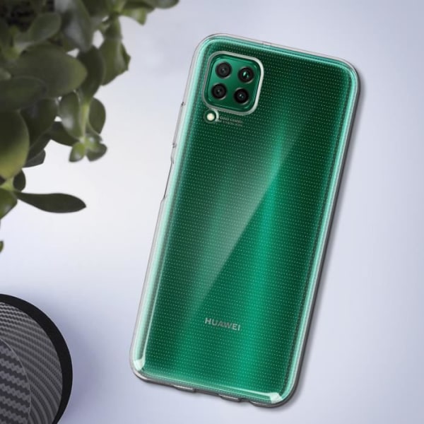 Huawei P40 Lite -kotelo, silikoni, joustava ja kestävä ultraohut läpinäkyvä valkoinen