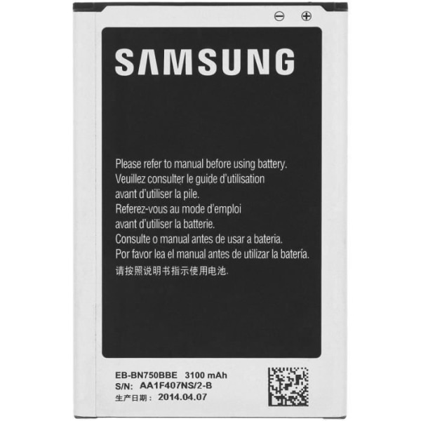 Originalt Samsung Galaxy Note 3 Lite batteri - EB-BN750BBE 3100mAh Sort