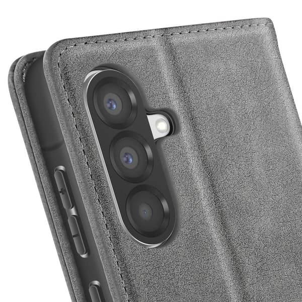 Pungetui - AVIZAR - Samsung Galaxy A56/A36 - Grå - Video Støtte - Magnetisk Klap Grå