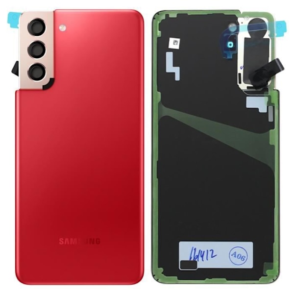 Batteri Cache - Samsung - Galaxy S21 Plus - Röd - Reservdel - Inbyggt Lim Röd