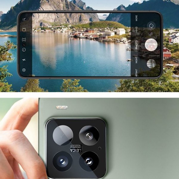 Skydd för kamera till Xiaomi 15 Härdat glas 9H Repbeständig svart Svart