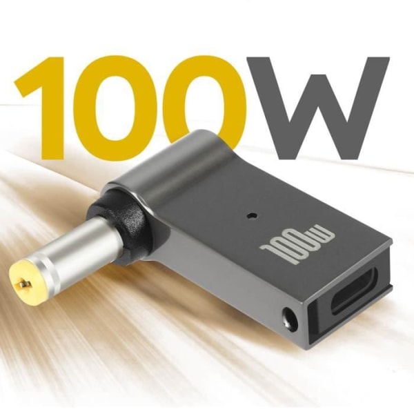 100 W USB-C–DC 4,8 x 1,7 mm lataussovitin Grå