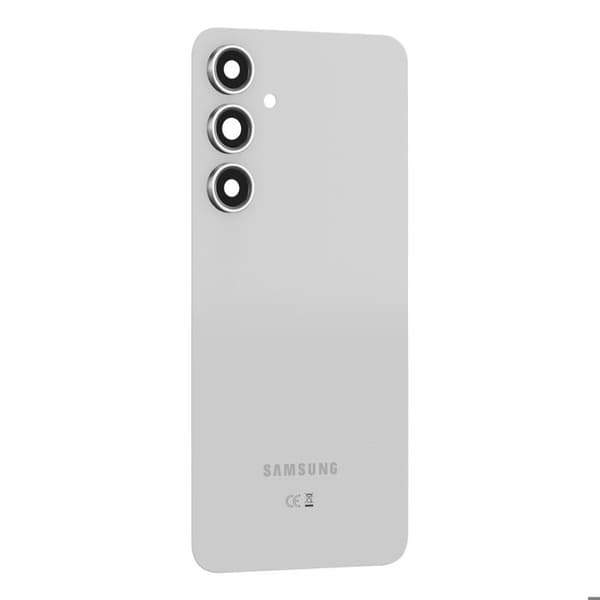 Bagcover - Samsung Galaxy S24 FE - Sølv - Erstatning - Forenklet installation Grå