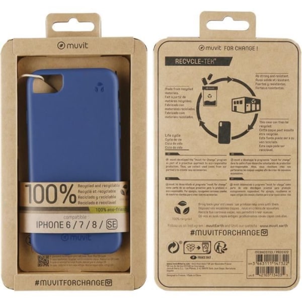 MUVIT FOR CHANGE Recycletek Eclipse Soft Cover: Apple iPhone SE / 8 / 72