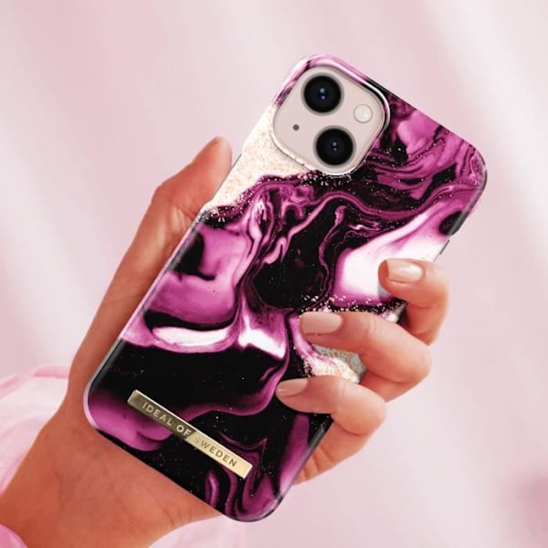 iPhone 13 cover Marmored Luxury Ultra Tynd Golden Ruby Marble iDeal of Sweden Rose