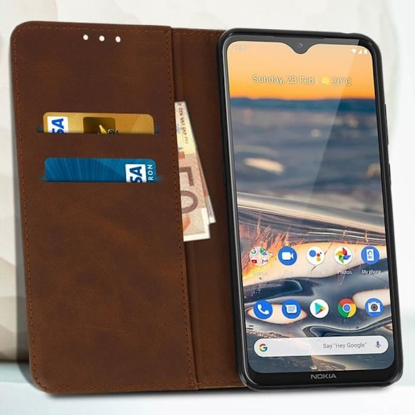 Housse - AVIZAR - Nokia 5.3 - Fleksibel - Brun - Funktion Støtte til kortholder kastanj
