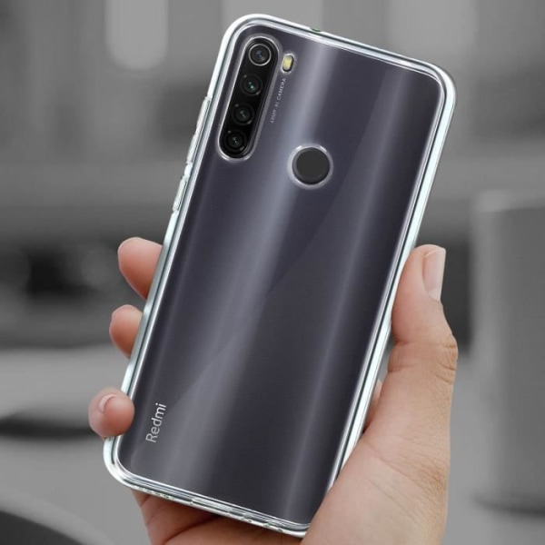 Coque Xiaomi Redmi Note 8T Blød og Hærdet Glas Film Hårdhed 9H Sort Kant Svart