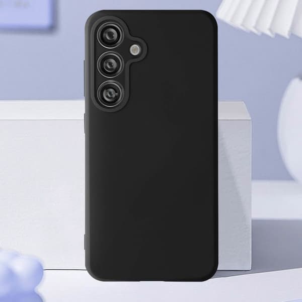 Silicone Soft-Touch Cover til Galaxy S24 Fast Cover Sort Svart