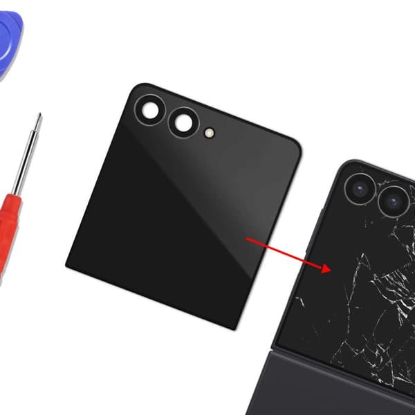 Ekstern AMOLED Touchskærm til Galaxy Z Flip 7 Service Pack Samsung Sort Svart