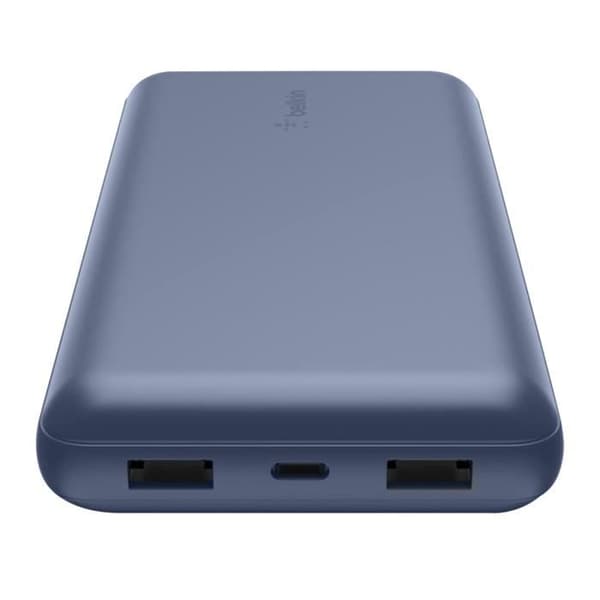 Nödbatteri - BELKIN - 20000 mAh - 2x USB och USB-C - 15W - Mörkblå Blå