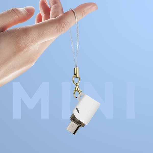 USB-C adapter - XO - Compact - Female to Male Micro USB - Fast data transfer - White
