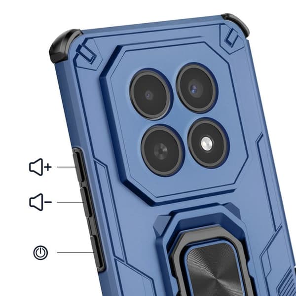 Skyddsfodral för Redmi Note 15 med roterande ring och ställfunktion i blått Blå