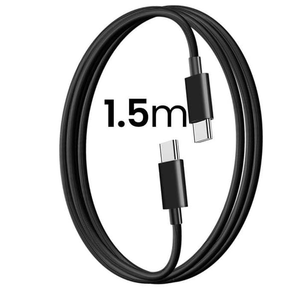USB-C till USB-C PD 60W 1.5m Snabbladdningskabel Modell Pop Jaym Svart
