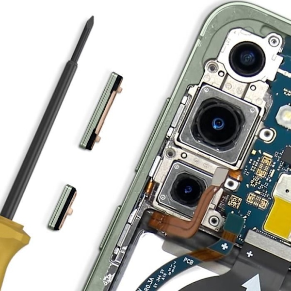 Power- ja Äänenvoimakkuuspainike Samsung Galaxy S24:lle ja S24 Plusille, Vihreä Grön