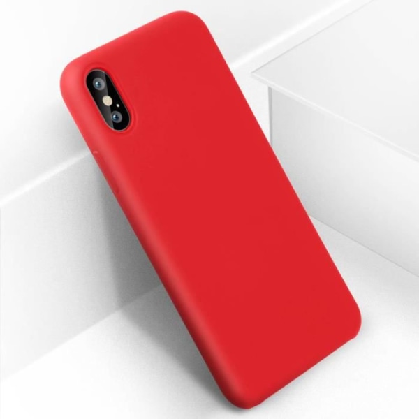 iPhone X / XS Cover Silikone Semi-stiv mat Soft Touch Finish rød