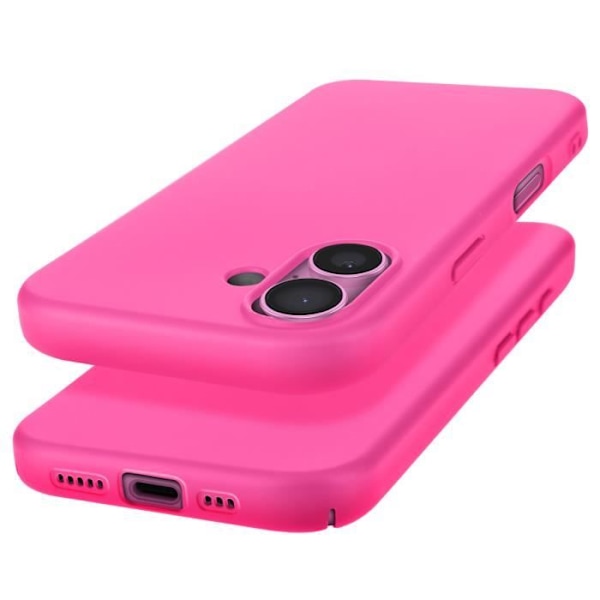 Fodral till iPhone 16 Plus - AVIZAR - Halvstyvt mjukt anti-fingeravtryck Fuchsia Rosa