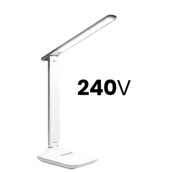 LED-skrivbordslampa 7W 2000 timmar 3 justerbara temperaturer och fällbar vit Vit