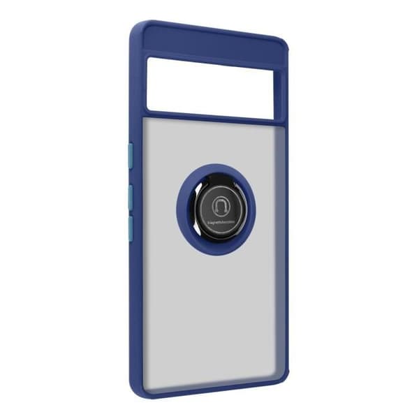 Coque - Google - Pixel 7 Pro - Bi-matière - Metalring - Video Støtte Blå Blå