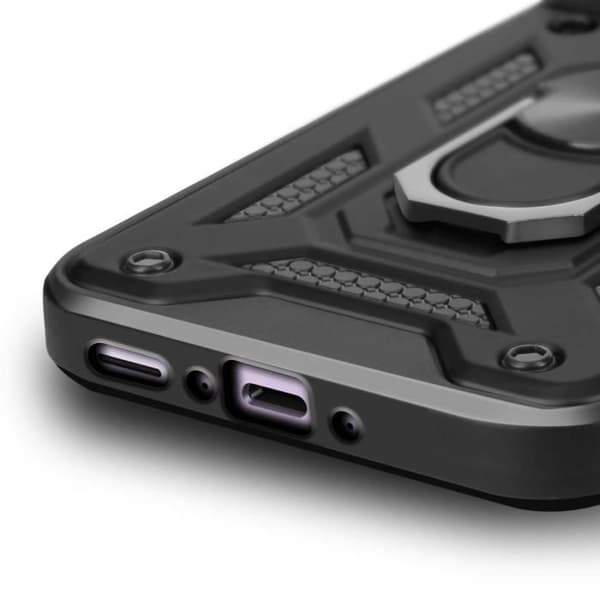 Coque til Samsung Galaxy A56 med ringestøtte og kamerabeskyttelse Mayaxess Sort Svart