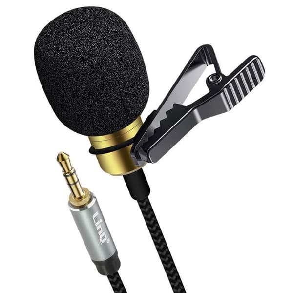 Micro Cravate varten älypuhelin 3,5 mm - 2 m - LinQ - Musta