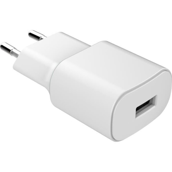 USB A 2.4A FastCharge hemladdare + USB A/micro USB-kabel Vit WOW