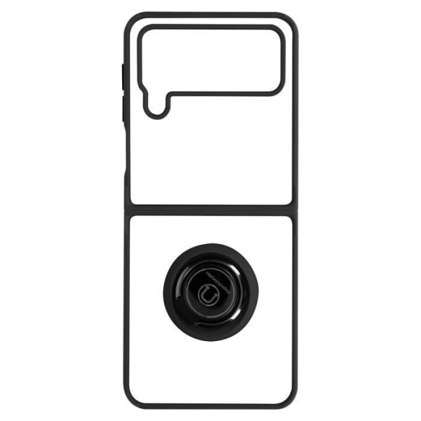 Kotelo Galaxy Z Flip 4 Bi-materiaalista metallirengasvideotuki Musta Svart