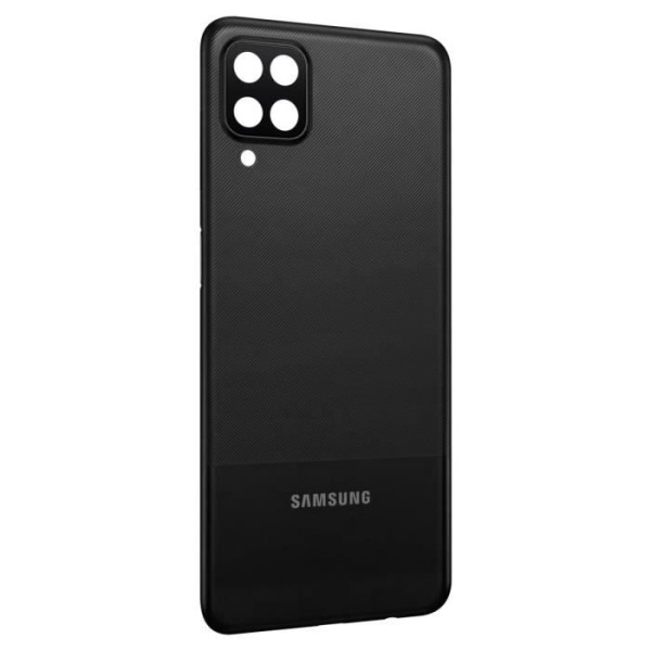 Samsung Galaxy A12 Akun kannen vaihto Taka Edessä Musta