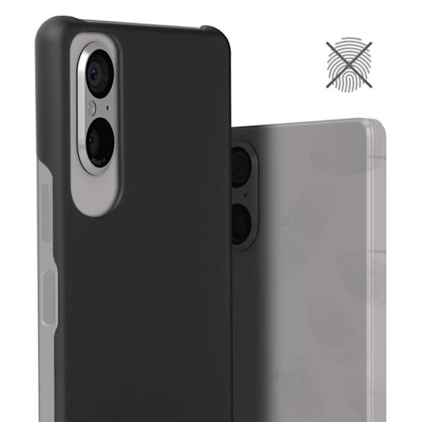 Skyddsskåpa - AVIZAR - Sony Xperia 5 V - Hårt polykarbonat - Matt finish - Svart Svart