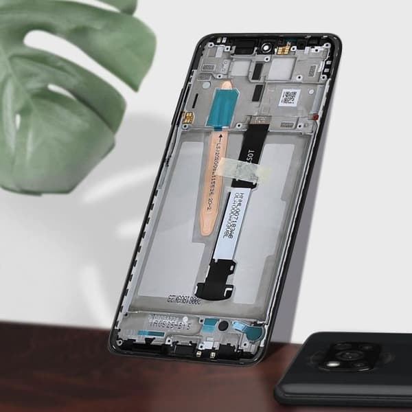 LCD-skärm - XIAOMI - Poco X3 - Original - Svart - Enkelt byte Svart