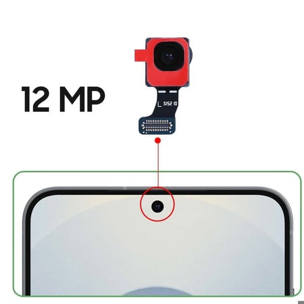 Frontkamera til Samsung Galaxy S25 Plus 12MP Original Samsung Sort