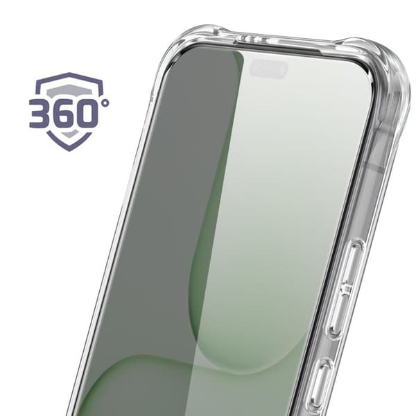 Bumper-cover til Honor 600 Lite Stødabsorberende med Transparent Tempered Glas Vit