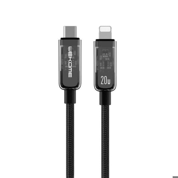 USB-C - Lightning - WEKOME - WDC-181 - Super Fast Charging 20W - 1,2 m - Musta Sort