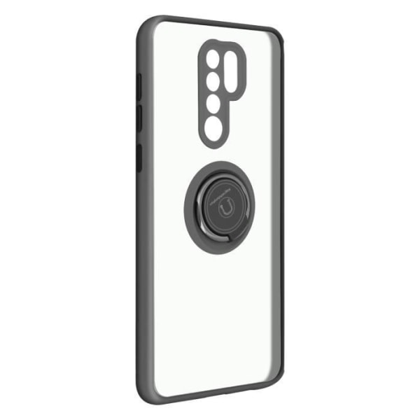 Xiaomi Redmi 9 Case Bi-material Metal Ring Black Tukitoiminto Musta Svart