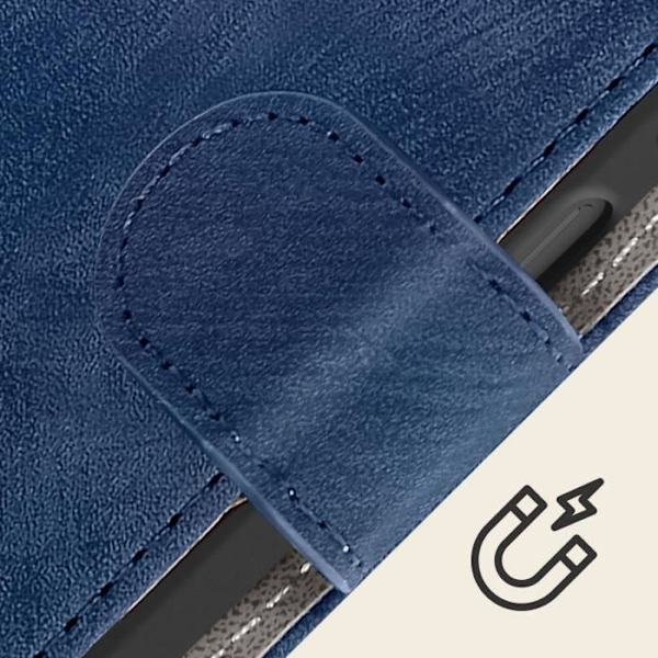 Kansi Honor 200 Smart Brushed Effect -lompakkoon ja Stand Midnight Blue -jalustalle Blå