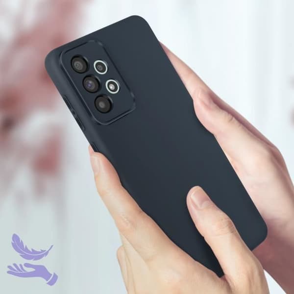 Skyddsfodral - AVIZAR - Samsung Galaxy A73 5G - Semi-rigid - Soft-touch - Mörkblå Midnattsblå