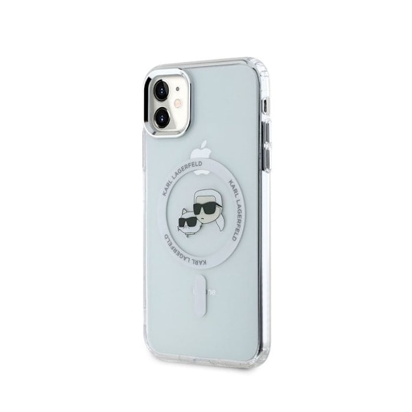 iPhone 11 Kuori IML K ja CH MagSafe-yhteensopiva Karl Lagerfeld Läpinäkyvä Vit