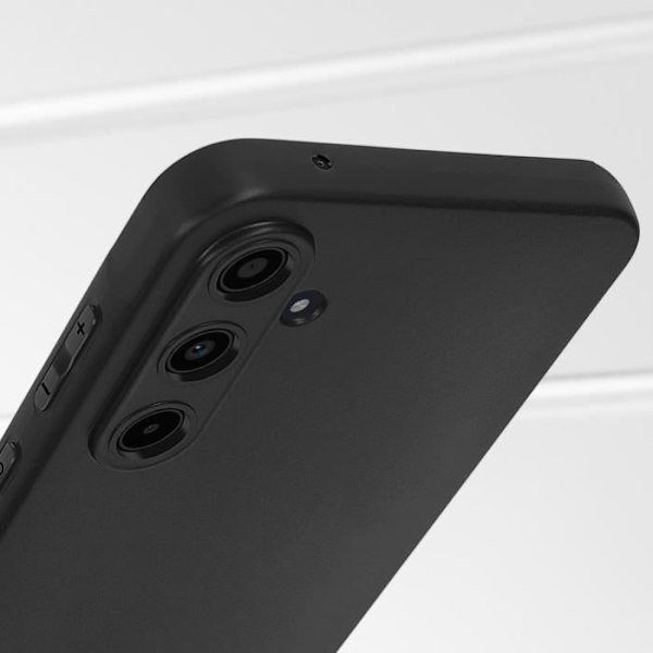 Fodral till Samsung Galaxy A35 5G - AVIZAR - Mattsvart mjuk silikon - Kameraskydd Svart