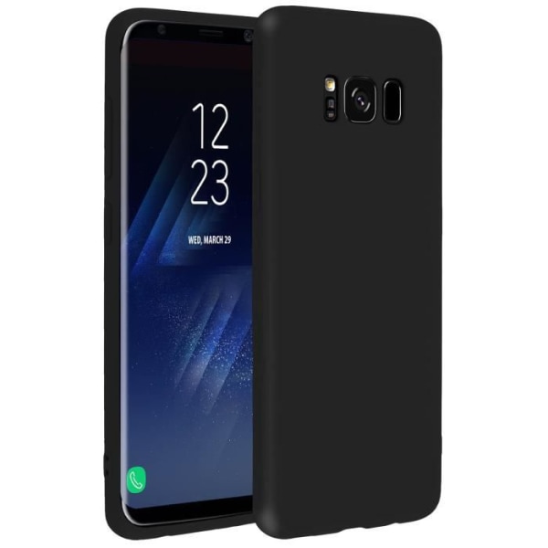 Forcell Galaxy S8 Case Soft Touch silikonigeeli joustava kotelo - musta