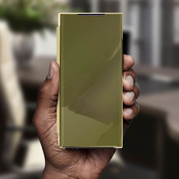 Housse Folio - Samsung - Galaxy Note 20 Ultra - Peili - Liukukansi - Video-tuki Gult guld